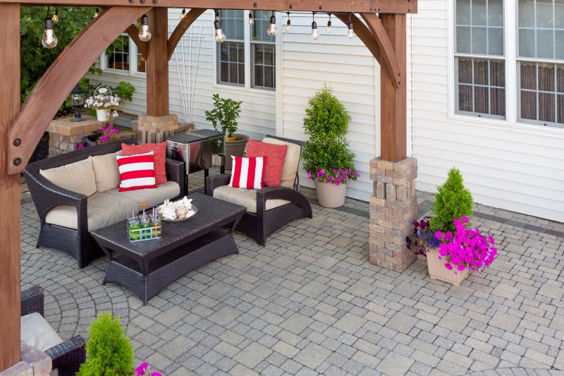 Outdoor Paver Seating Area