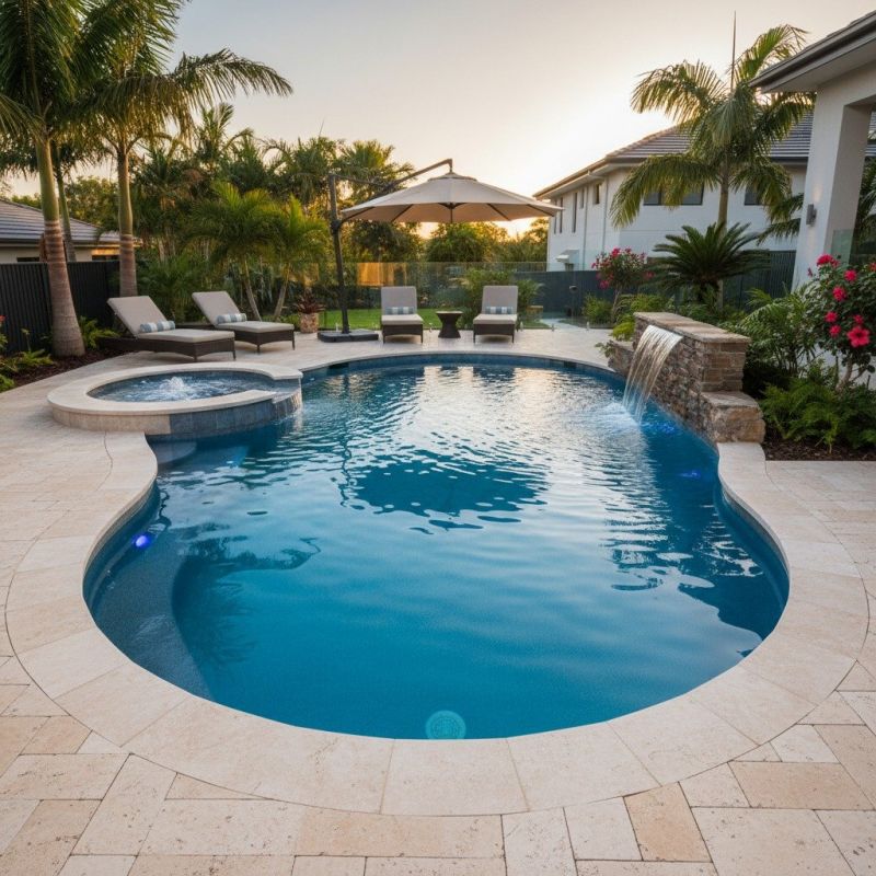 Poolside Hardscaping